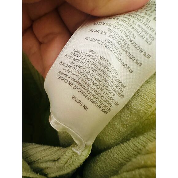 HERVÉ LÉGER Green Knit Strapless Bodycon Boucle Mini Dress Size Medium - Picture 14 of 14